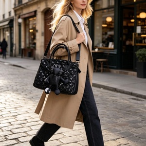 Sac à bandoulière élégant pour femme avec sequins, sac rétro en cuir pour femme, grande capacité, sac de voyage bandoulière pour poupée - Product Image 2