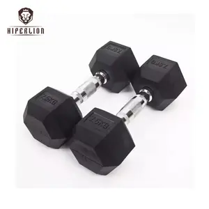 Manubri-mancuernas hexagonales de goma para entrenamiento, 20Kg, 10Kg, 30 libras, 15Kg, Hex, hierro fundido, 5Kg