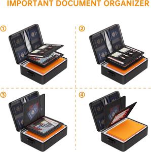 OEM Large Capacity Hard <b>Bag</b> Waterproof and Fireproof <b>Document</b> Organizer for Secure File Storage at Home Office or <b>Travel</b> - Product Image 2
