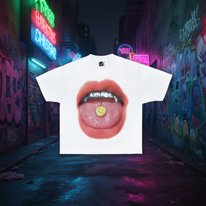 T-Shirt Oversize con Stampa Digitale 'We Can't Stop', Streetwear da Uomo, Manica Corta, Collo Tondo, 100% Cotone Jersey, Logo Frontale - Product Image 2