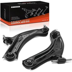 Kit de bras de suspension inférieur avant A-Premium pour Nissan Rogue 2014-2020 Rogue Sport en acier allié noir - Product Image 1