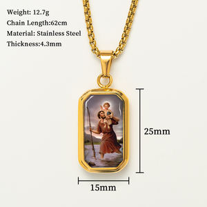 8 खज़ाने की धार्मिक गहने छवि "संत ईसाई ईसाई" थोक के लिए अनुकूलित पैटर्न - Product Image 2