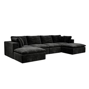 Modular <b>Convertible</b> Sectional Sofa Set Upholstered Compressed Couch for Apartment Living Room - Product Image 5