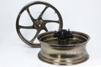 Jantes de moto en alliage forgé XINLAI personnalisées, couleur bronze, 5 branches, 5x112/120/114.3, neuves pour S1000RR S1000R Sportbikes
