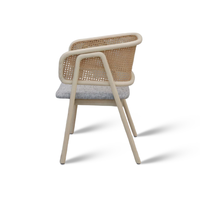 Fauteuil de salon rembourré en bois massif à dossier incurvé, fauteuil d'appoint pour hall d'hôtel et salle de repos