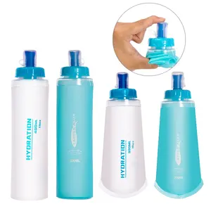 DIBA-botella de agua plegable para deportes al aire libre, frasco blando de TPU de 300ml y 400ml, bolsa de agua para deportes al aire libre