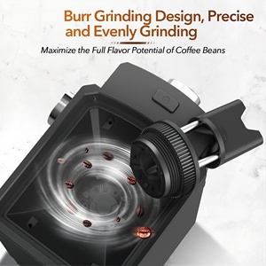 <span class=keywords><strong>Moulin</strong></span> à café à meules plates avec arrêt automatique programmé, <span class=keywords><strong>moulin</strong></span> à expresso esthétique pour bureau, appareil à café pour jeune urbain – Précommande - Product Image 5