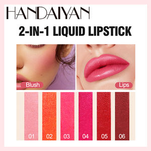 Handaiyan 2 en 1, Rubor Líquido y Lápiz Labial, 5 ml, Tinta Labial Líquida Mate Personalizada, Resistente al Agua, Barra de Rubor Líquido, Tinte Labial - Product Image 6