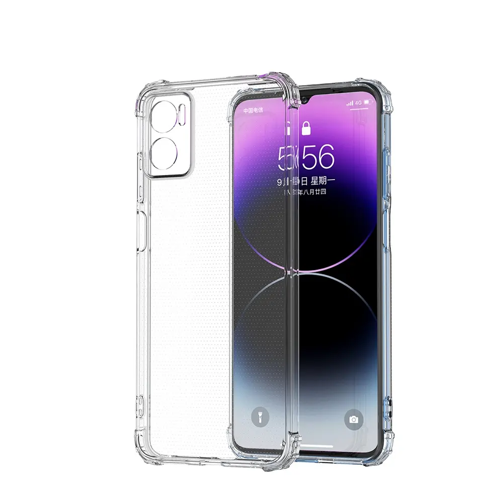 Military Shockproof Drop Protection Transparent Clear TPU Back Phone Case Cover For Motorola Moto E22 E22I