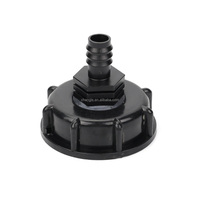 Adaptateur de raccord de tuyau IBC de 2 pouces à 0,62 pouce, F-BSP vers raccord cannelé mâle, PP HDPE S60x6 pour sortie de conteneur-citerne