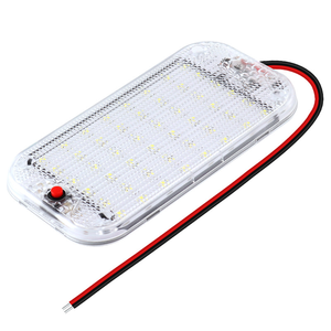 Luces de Lectura Ultrafinas Blancas de 6000k DC12-85V para Automóvil, 48 LED, Lámpara de Lectura Interior para Techo de Automóvil, Camioneta, RV, Van - Product Image 1