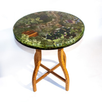 Artisanat en résine pour la maison, meubles, jardin, paysage, plantes en mousse, résine époxy, table à manger, salon, table basse en bois et résine époxy