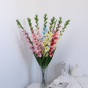 Fleurs artificielles en soie de gladiolus à longues tiges en gros pour arrangements de remise de diplômes, mariages, décoration florale au sol pour la maison et l'hôtellerie - Product Image 2