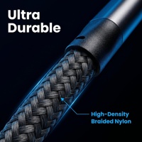 Câble USB C vers USB C 240W, transfert de données 20 Gbps, gaine en nylon tressé, coque en alliage d'aluminium, cordon de charge rapide 0,3 m/0,5 m/1 m, ordinateur