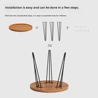Table d'appoint ronde minimaliste nordique pour la maison moderne, design européen, meubles de salon avec hauteur réglable, matériau métallique