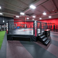 ORIFLOW Jaula Elevada Profesional para Competición de MMA de 20*20 Pies, Plataforma de Gimnasio, Jaula Octagonal UFC