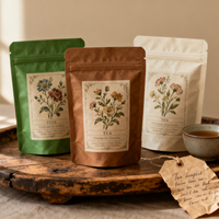 Pochette Souple Personnalisée en PET Recyclé de Qualité Alimentaire avec Fermeture Éclair PET/CPP, Imprimée par Héliogravure, à Fond Plat