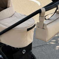 Sac à langer en cuir imperméable personnalisé pour poussette, convertible en sac bandoulière ou sac à main, accessoires pour poussette, sac de poussette
