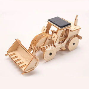 太陽光発電車 メカニカルSTEM科学キット 3Dパズル 木製 - Product Image 1