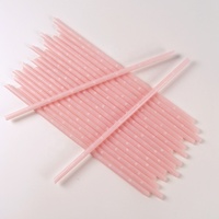 Pailles PLA jetables roses Paille à boire Boba Milkshake biodégradable avec emballage individuel