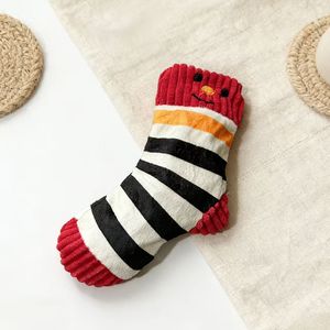 Cute Eco-Friendly Plush Sound Making Dog Treat Dispenser Bite-Resistant Durable Chew Toy Squeaker Cartoon Socks - Product Image 3