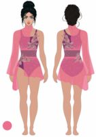 Costume de danse lyrique violet personnalisé Edrei sans MOQ, robes imprimées par transfert thermique, échantillon en 7 jours, tenue de performance pour filles