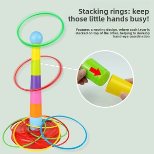 Gioco di Anelli Impilabili in Plastica per <span class=keywords><strong>Bambini</strong></span> dai 4-<span class=keywords><strong>6</strong></span> <span class=keywords><strong>Anni</strong></span>, Vendita all'Ingrosso per Asili e Famiglie - Product Image 4
