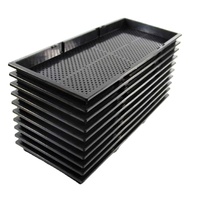 Système de culture d'intérieur en plastique carré de plateau de pépinière Microgreen d'approvisionnement d'usine pour la germination verticale de semis d'aéroponie