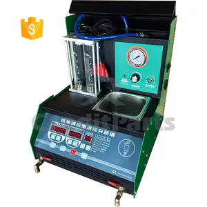 Universal Gasoline Fuel Injector Test Bench Ultrasonic Automotive 2 Jars Motorcycle Cleaner Tester Analyser Machine 2 Cylinder