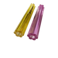 Épais clair acrylique Pmma Extrusion Profil Rod Tube Led Logement Lentille Diffuseur Extrudé Rouge Jaune Sur Mesure