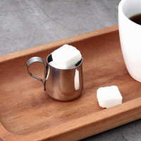 Pichet à lait en acier inoxydable avec logo personnalisé, petit pichet à café, pichet à mousse de lait 12,5 ml 30 ml, tasse à vapeur, ensemble à thé