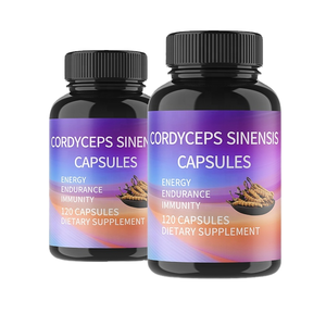 Cápsulas de Gel Suave de Cordyceps Sinensis 500mg, Extracto de Fábrica OEM, Suplemento para Adultos, No Apto para Mujeres Embarazadas - Product Image 1