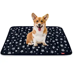 Cama de cachorro personalizada, cama de cachorro macia lavável e antiderrapante com impressões fofas