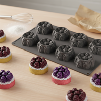 Moule en silicone alimentaire en forme de pomme de pin, résistant à la chaleur, pour cuisson au four, mousse française, pudding 3D, facile à démouler