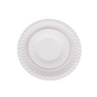 Assiettes en papier rondes jetables, écologiques, biodégradables, de qualité alimentaire, pour la restauration, les fêtes, les anniversaires, les mariages, les pique-niques
