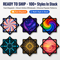 En gros, Foulard en coton Flow Star Spinning Cloth, imprimé numérique réactif aux UV, doux pour la peau, pour festivals et raves, Flyper