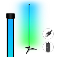 Lampadaire d'Angle Intelligent pour Décoration Intérieure, Lumière sur Pied Moderne LED RGB