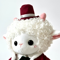 Peluche personnalisée sur le thème des fêtes, mouton en peluche avec costume de Noël et cape d'Halloween, poupée agneau en peluche à habiller