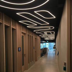 Đèn <span class=keywords><strong>LED</strong></span> Tuyến Tính Cho Văn Phòng Và Khách Sạn 1 Inch Rộng Lõm Với Trim Vòng Mặt Trăng Hình Dạng Tròn Hình Dạng Đường Cong - Product Image 3