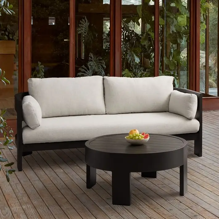 Hot sale High Quality Garden Furniture Rustproof Stainless Aluminum Outdoor Sofa with Soft Cushion