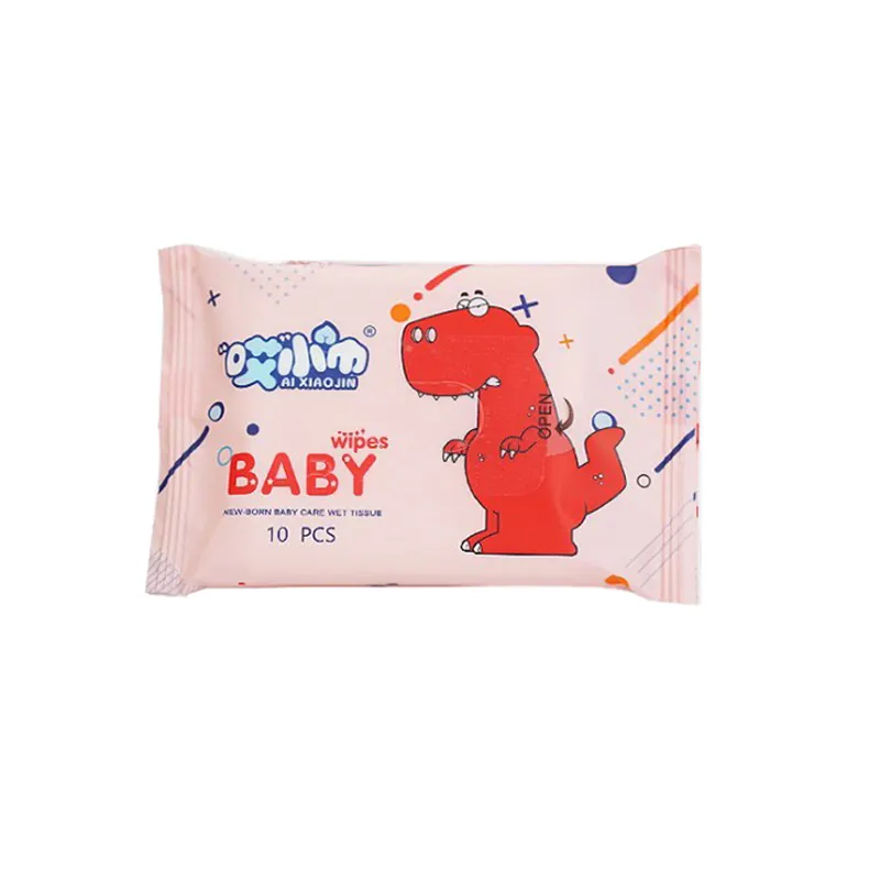 Low Price 10pcs Disposable Soft Nonwoven Baby Wet Wipes