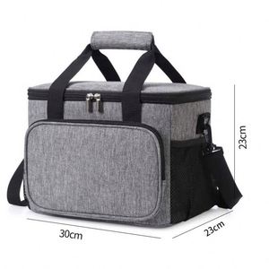 Large 15L Deep Lunch <b>Cooler</b> Bag with Shoulder Strap Handle Fashion Insulated Lunch <b>Box</b> for Food & Beverages Storage - Product Image 3