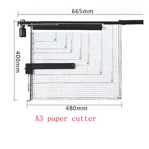 18 "A3 robuste bureau à domicile papier découpeuse fer métal rame Guillotine tondeuse pile papier Cutter Photo Cutter
