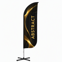 Commandez un drapeau à lame personnalisé avec logo et matériel de présentation pour la promotion d'événements en plein air