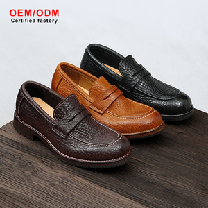 OEM Custom Light Luxury Top Grain Cowhide Breathable Waterproof Office & Career Loafers Goodyear Welt Leather Sole Comfort Men's - Product Image 6