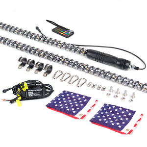 Nuovo Zsoul 2/3/4/5/6 piedi avvolgente RGB a caccia di colore a rilascio rapido a LED a frusta bandiera di sicurezza per ATV/<span class=keywords><strong>UTV</strong></span> Buggy RZR - Product Image 2