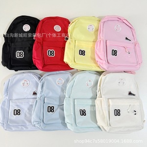 New Campus Student <b>Backpack</b> 18 In Unisex Large Capacity Everyday Use Solid Color Interior Zipper Pocket - Product Image 4