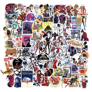 100 miếng dán trang trí Anime Neon Genesis evangelionnstickers Nhãn dán trang trí cho hành lý máy tính xách tay xe máy máy nhãn dán vinyl chống thấm nước