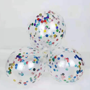 <span class=keywords><strong>Ballon</strong></span> interne Transparent, 18 pièces, pour fête d'anniversaire et mariage, confettis colorés, dorés et rouges, brillants - Product Image 1