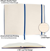 Diario Moleskine A5 de Tapa Dura en Cuero PU, Cuaderno PU con Logotipo Personalizado, Diario Clásico de PU con Banda Elástica y Portaplumas